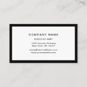 Eenvoudige klassieke, moderne professional visitekaartje (Achterkant)