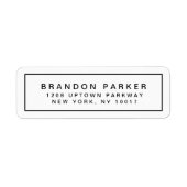 Eenvoudige klassieke moderne zwarte grens etiket (Voorkant)