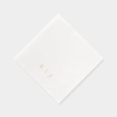 Eenvoudige klassieke Monogram bruiloft Folie Servetten (Rechts)