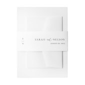 Eenvoudige klassieke Monogram bruiloft Uitnodigingen Wikkel (Voorkant Voorbeeld)