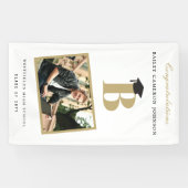 Eenvoudige Klassieke Monogram Fotogradatie Partij Spandoek (Horizontaal)