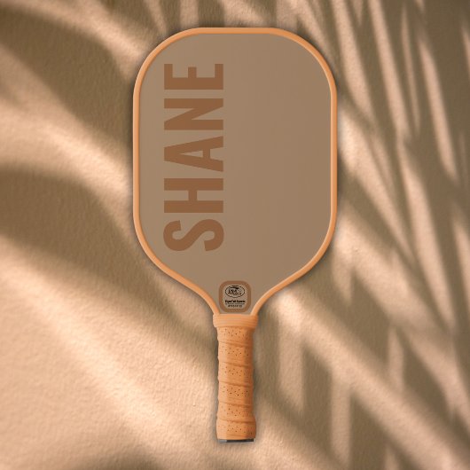 Eenvoudige klassieke monogram naam TAN | Pickleball Paddle