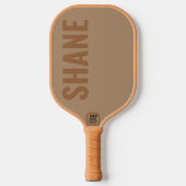 Eenvoudige klassieke monogram naam TAN | Pickleball Paddle (Voorkant)
