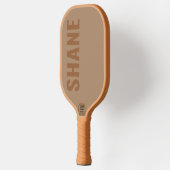 Eenvoudige klassieke monogram naam TAN | Pickleball Paddle (Links)