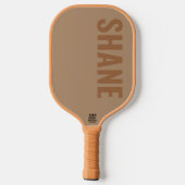 Eenvoudige klassieke monogram naam TAN | Pickleball Paddle (Achterkant)