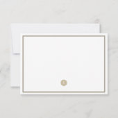 Eenvoudige Klassieke Monogram RSVP-reactiekaart RSVP Kaartje (Achterkant)