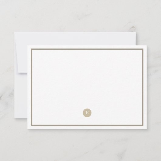 Eenvoudige Klassieke Monogram RSVP-reactiekaart RSVP Kaartje (Achterkant)