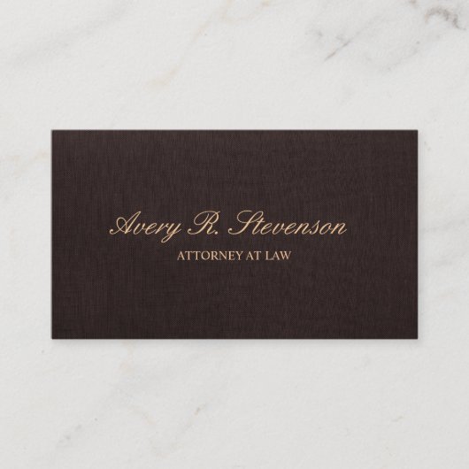 Eenvoudige klassieke officier van justitie, Dark B Visitekaartje (Voorkant)