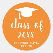 Eenvoudige Klassieke Oranje en Witte Gradup