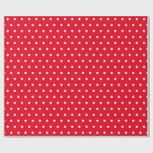 Eenvoudige klassieke Polka Dot Rood en Wit Cadeaupapier (Vlak)
