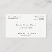 Eenvoudige Klassieke Professionele Benoemingskaart Afsprakenkaartje (Voorkant)