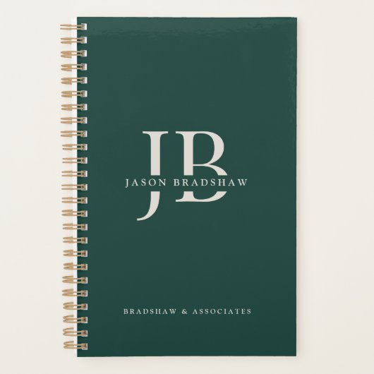 Eenvoudige Klassieke Professionele Monogram Naam G Planner (Voorkant)