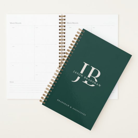 Eenvoudige Klassieke Professionele Monogram Naam G Planner (Display)