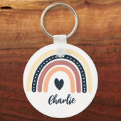 EENVOUDIGE KLASSIEKE REGENBOOG BOHO CHRISTELIJK QU SLEUTELHANGER (Voorkant)