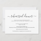 Eenvoudige klassieke repetitie diner uitnodiging (Voorkant)