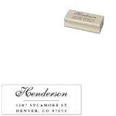 Eenvoudige Klassieke Return Address Stempel (Gestempeld)