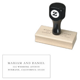 Eenvoudige Klassieke Script Namen Trouw Retouradre Rubberstempel