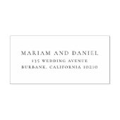 Eenvoudige Klassieke Script Namen Trouw Retouradre Rubberstempel (Afrduk)