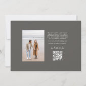 Eenvoudige klassieke stijlvolle foto save the date (Achterkant)