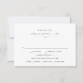 Eenvoudige Klassieke Stustblauw Keuze RSVP (Voorkant)