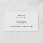 Eenvoudige klassieke Taupe Faux Linnen Monogram Mo Visitekaartje (Achterkant)