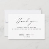 Eenvoudige klassieke trouwfoto dank u kaarten (Voorkant)