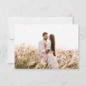 Eenvoudige klassieke trouwfoto dank u kaarten (Achterkant)