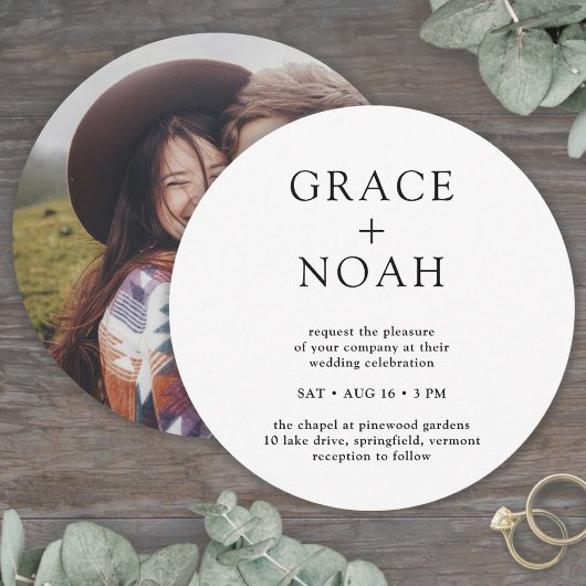 Eenvoudige klassieke typografie & minimale fotobru kaart