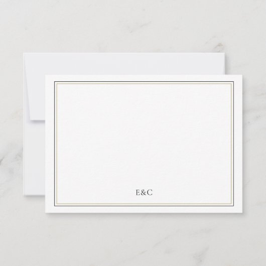 Eenvoudige klassieke typografische RSVP-reactiekaa RSVP Kaartje (Achterkant)