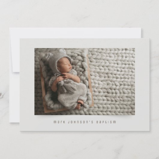 Eenvoudige Klassieke uitnodiging van Baptisme Part (Voorkant)