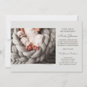 Eenvoudige Klassieke uitnodiging van Baptisme Part (Achterkant)