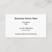 Eenvoudige klassieke Visitekaartjes voor nieuwe be (Voorkant)