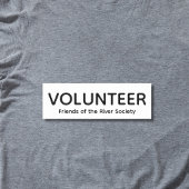 Eenvoudige klassieke Vrijwilliger Badge Naam Tag