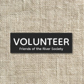 Eenvoudige klassieke Vrijwilliger Badge Naam Tag