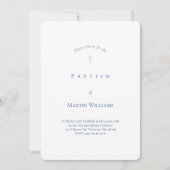 eenvoudige klassieke witte en blauwe Baptisme Uitn Kaart (Voorkant)