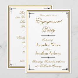Eenvoudige Klassieke Witte met Gouden Schrift Verl Kaart