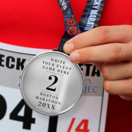 Eenvoudige klassieke zilveren medaille competitie  metalen ornament