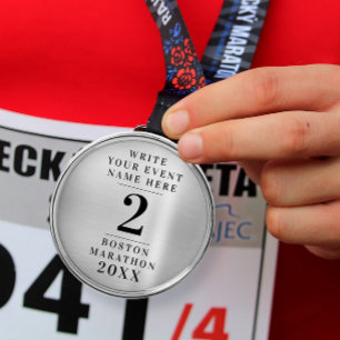 Eenvoudige klassieke zilveren medaille competitie  metalen ornament