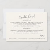 Eenvoudige klassieke zorginstructies bedankkaart (Achterkant)