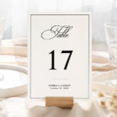 Eenvoudige klassieke zwart-wit bruiloft kaart