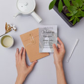 Eenvoudige klassieke zwart-wit overlay foto bruilo kaart