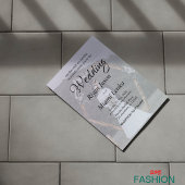 Eenvoudige klassieke zwart-wit overlay foto bruilo kaart