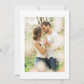 Eenvoudige klassieke zwart-wit | Trouwen Save The Date (Achterkant)