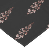 Eenvoudige klassieke zwarte bloemen korte tafelloper (Hoek)