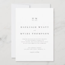 Eenvoudige Klassieke Zwarte en Witte Monogram Brui