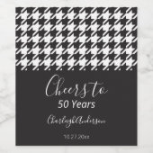 Eenvoudige Klassieke zwarte en Witte Schaafjes Wijn Etiket (Enkel label)