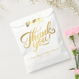Eenvoudige klassieker ''DANK U'' Wedding White Bedankzakje