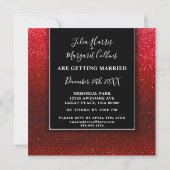 Eenvoudige klassy Modern Glitter Wedding Elegant B Kaart (Achterkant)