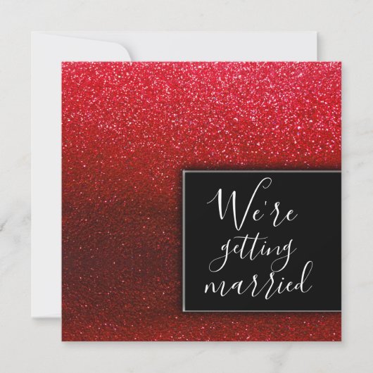 Eenvoudige klassy Modern Glitter Wedding Elegant B Kaart (Voorkant)