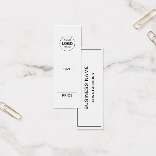 Eenvoudige Kleding Business Logo display Prijs Lab Mini Visitekaartjes (Kantoor)